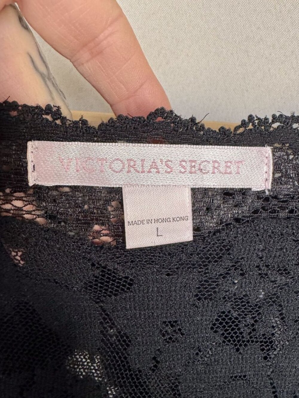 90s Vintage Victoria's Secret Lace Off Shoulder Bell Sleeve Mini Dress Large - Picture 9 of 10